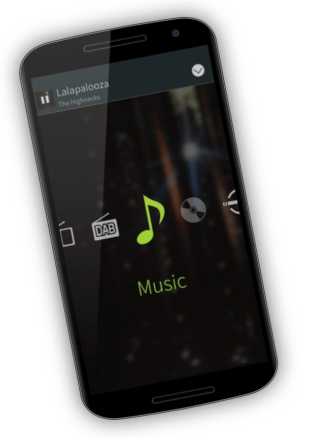 Pioneer ARC - mudar de fonte de áudio - ecrã de dispositivo Android